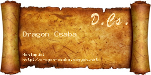 Dragon Csaba névjegykártya